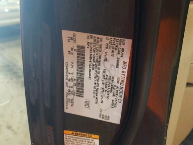 5LMEU68H15ZJ06041 - 2005 LINCOLN AVIATOR 黑色 照片 10