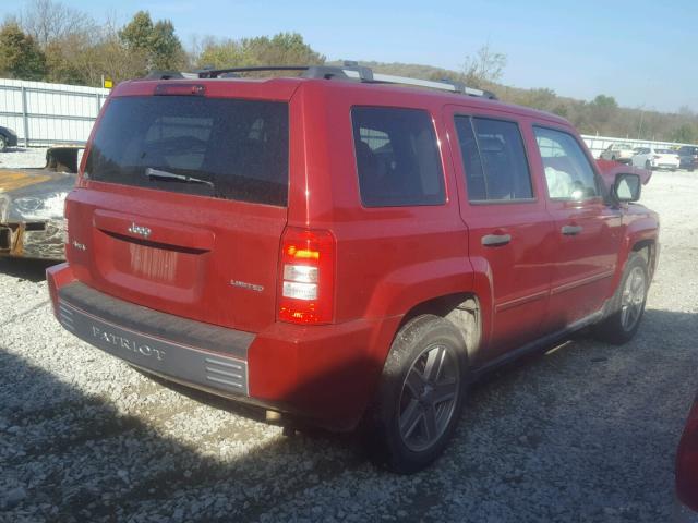 1J8FF48W27D322661 - 2007 JEEP PATRIOT LI RED photo 4