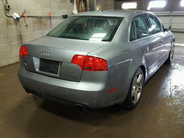 WAUDF78E07A080667 - 2007 AUDI A4 2.0T QU GRAY photo 4