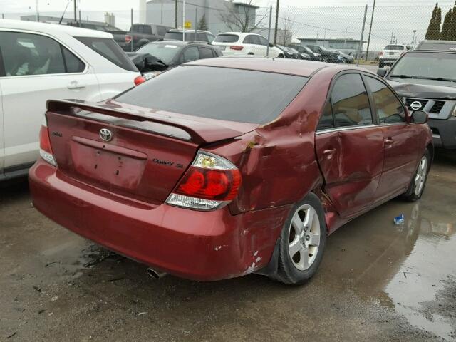 4T1BE32K05U085069 - 2005 TOYOTA CAMRY LE RED photo 4