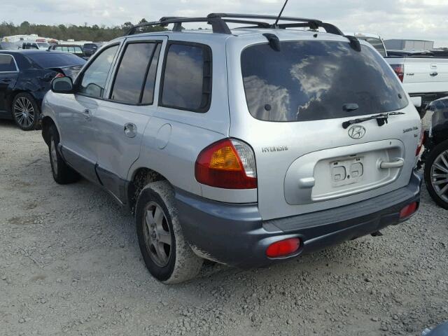 KM8SC13D74U777886 - 2004 HYUNDAI SANTA FE G SILVER photo 3