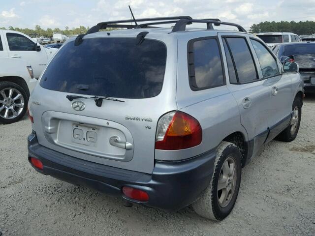 KM8SC13D74U777886 - 2004 HYUNDAI SANTA FE G SILVER photo 4