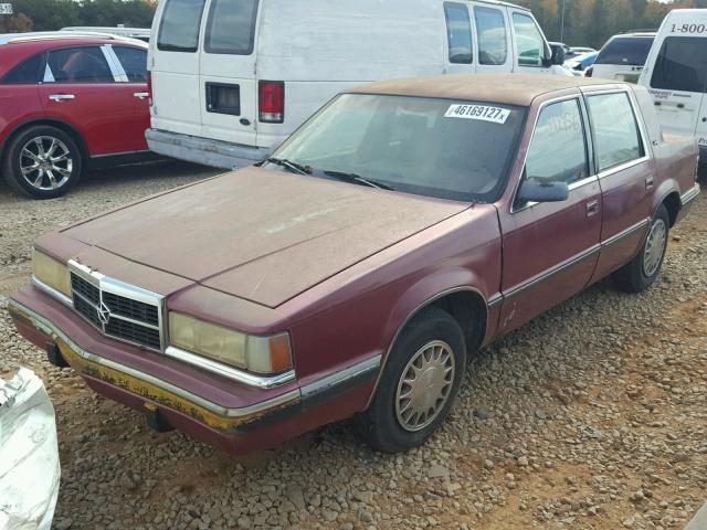 1B3XC4630PD103647 - 1993 DODGE DYNASTY MAROON photo 2