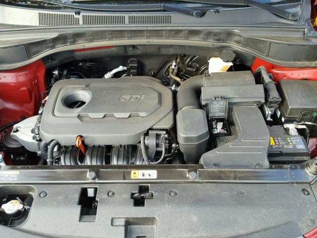 5XYZTDLB9HG490320 - 2017 HYUNDAI SANTA FE S 红色 照片 7
