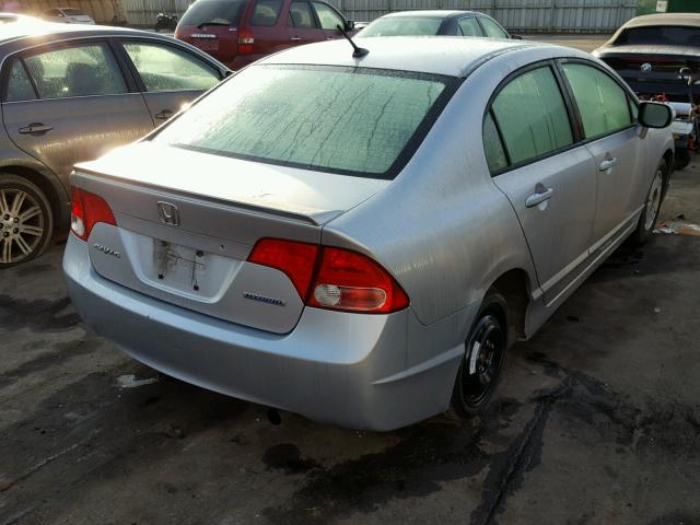 JHMFA36206S014669 - 2006 HONDA CIVIC HYBR SILVER photo 4