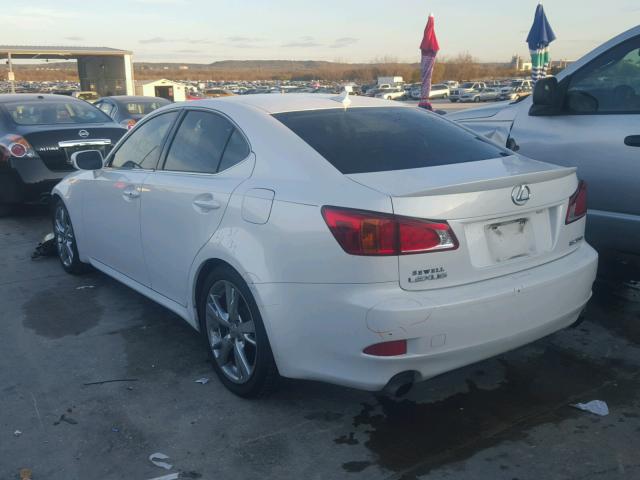 JTHBK262X92092905 - 2009 LEXUS IS 250 WHITE photo 3