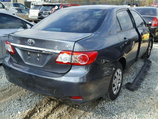 2T1BU4EE8BC584097 - 2011 TOYOTA COROLLA BA GRAY photo 4