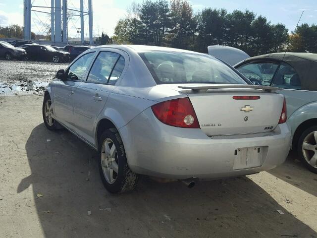 1G1AL55F167645495 - 2006 CHEVROLET COBALT LT SILVER photo 3