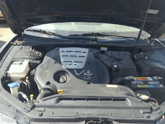 KMHFC46F48A283380 - 2008 HYUNDAI AZERA SE BLACK photo 7