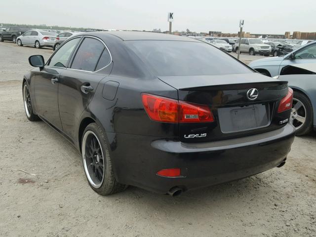 JTHBK262X65020953 - 2006 LEXUS IS 250 BLACK photo 3