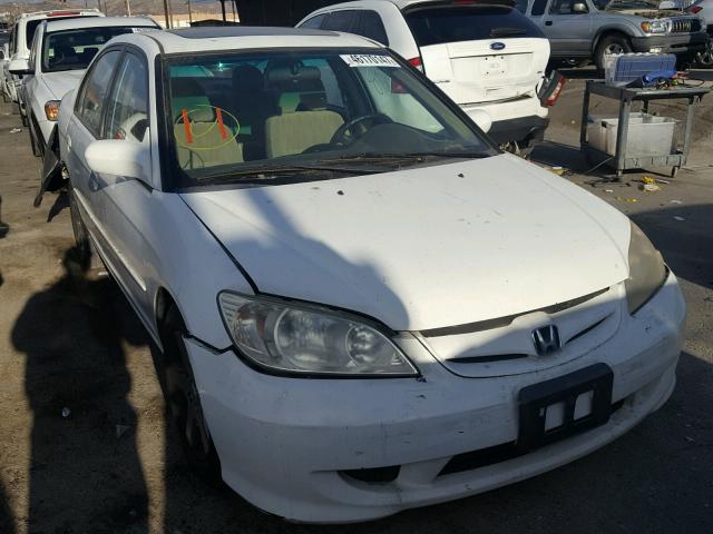 2HGES16505H611059 - 2005 HONDA CIVIC LX WHITE photo 1