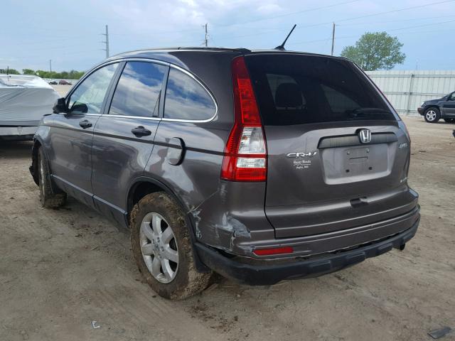 5J6RE4H43BL109426 - 2011 HONDA CR-V SE GRAY photo 3