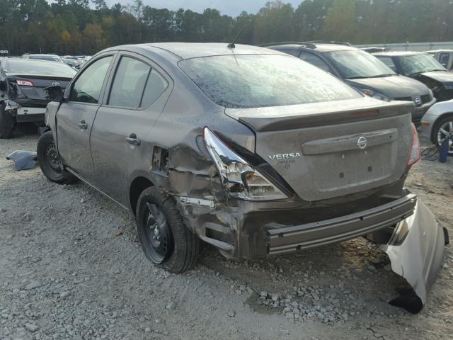 3N1CN7AP5HL849593 - 2017 NISSAN VERSA S GRAY photo 3