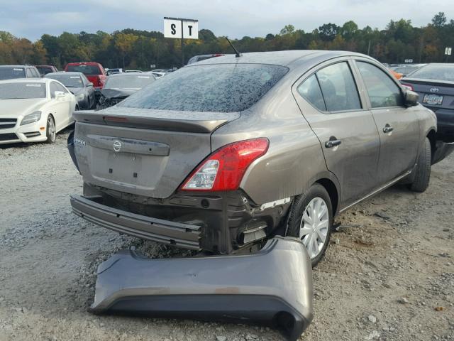 3N1CN7AP5HL849593 - 2017 NISSAN VERSA S GRAY photo 4