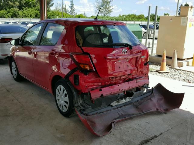 VNKKTUD32GA062572 - 2016 TOYOTA YARIS L RED photo 3