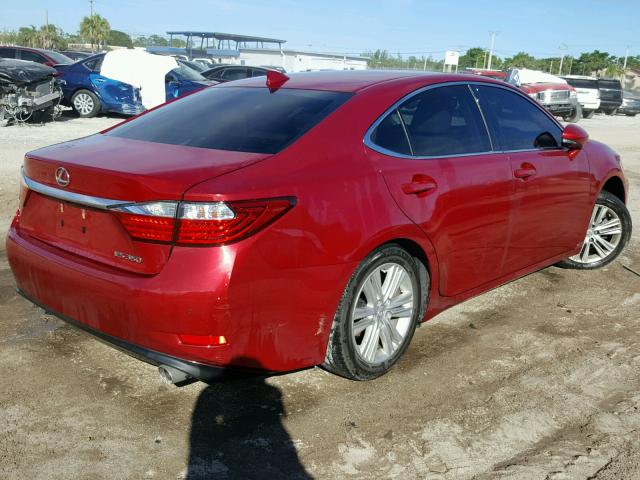 JTHBK1GG8F2207890 - 2015 LEXUS ES 350 RED photo 4