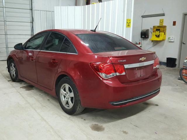 1G1PF5SCXC7339516 - 2012 CHEVROLET CRUZE RED photo 3