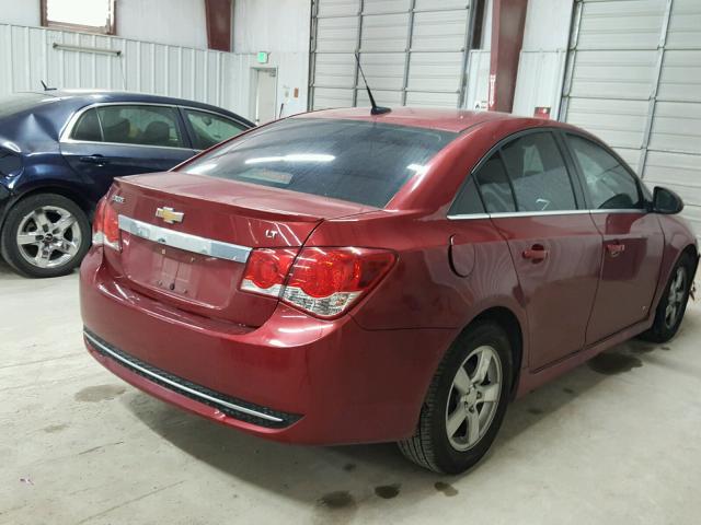 1G1PF5SCXC7339516 - 2012 CHEVROLET CRUZE RED photo 4