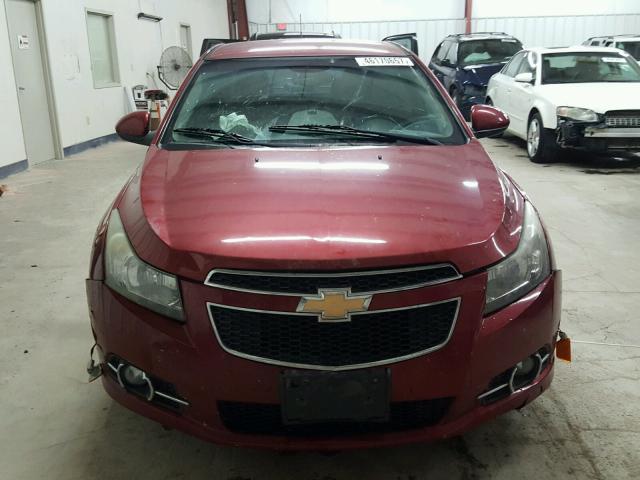 1G1PF5SCXC7339516 - 2012 CHEVROLET CRUZE RED photo 9