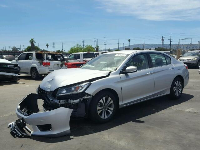 1HGCR2F32FA056669 - 2015 HONDA ACCORD LX SILVER photo 2