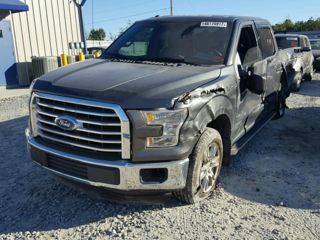 1FTEW1CF6GFD32445 - 2016 FORD F150 SUPER GRAY photo 2