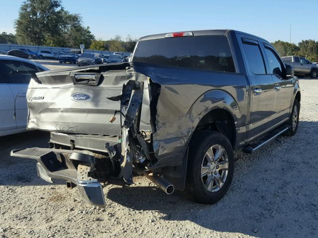 1FTEW1CF6GFD32445 - 2016 FORD F150 SUPER GRAY photo 4