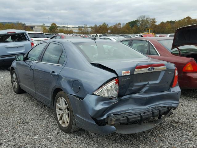 3FAHP0JA0CR134328 - 2012 FORD FUSION SEL TEAL photo 3