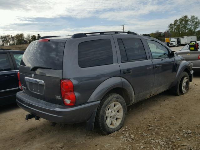 1D4HB48D24F158244 - 2004 DODGE DURANGO SL GRAY photo 4