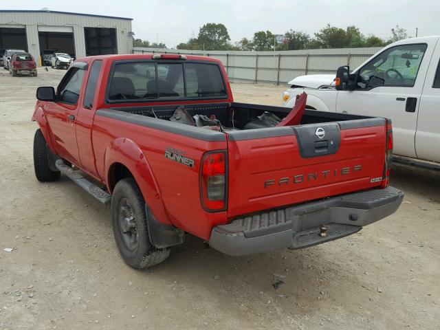 1N6ED26T32C368629 - 2002 NISSAN FRONTIER K RED photo 3