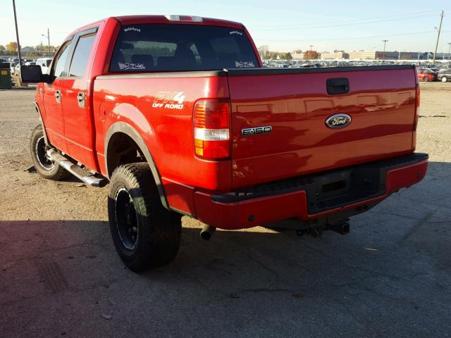 1FTPW14545KE38024 - 2005 FORD F150 SUPER RED photo 3