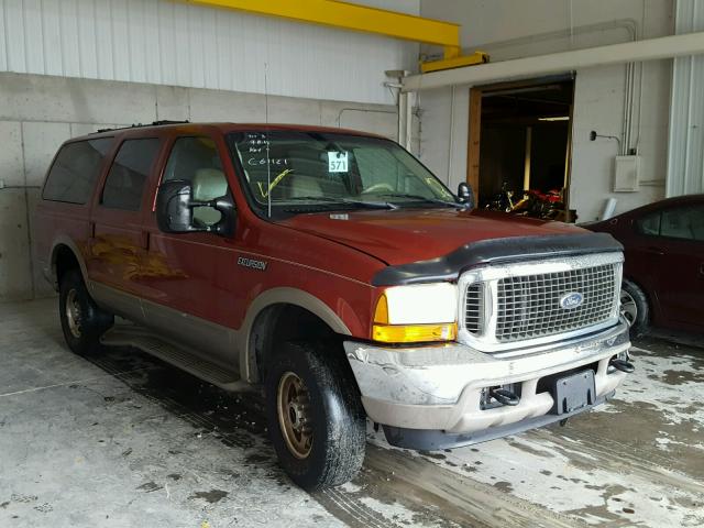 1FMNU43S7YEC61215 - 2000 FORD EXCURSION RED photo 1