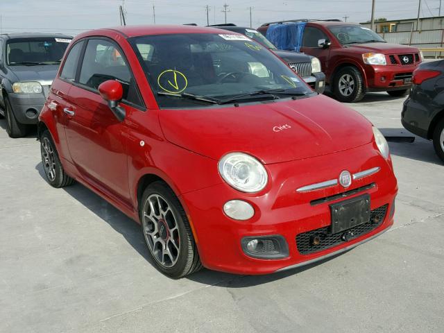 3C3CFFBR9CT111846 - 2012 FIAT 500 SPORT RED photo 1