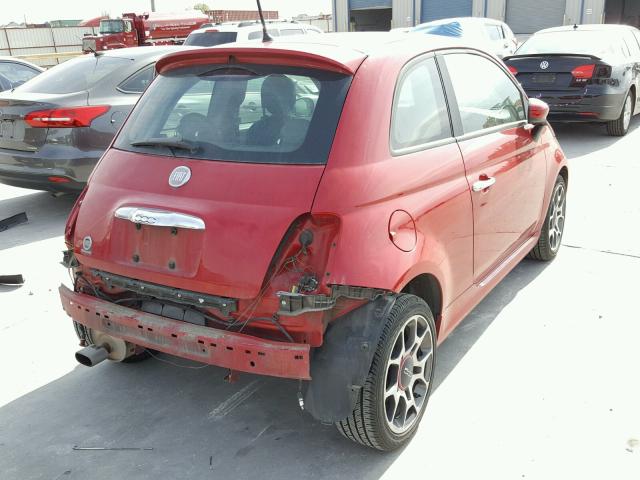 3C3CFFBR9CT111846 - 2012 FIAT 500 SPORT RED photo 4