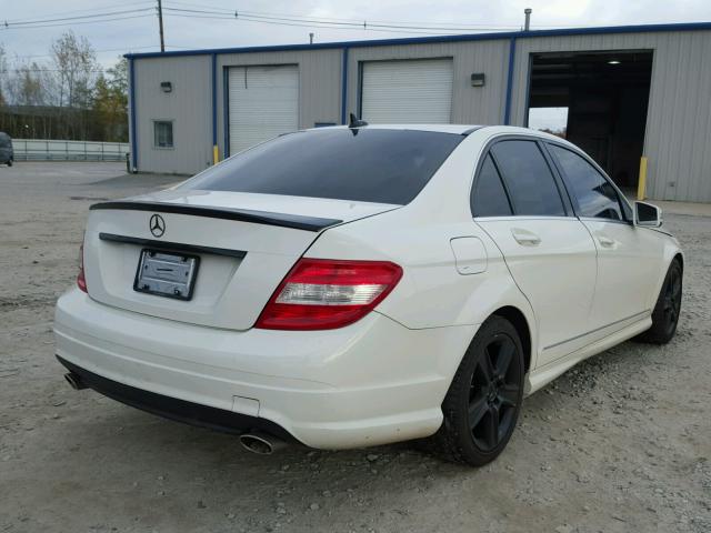 WDDGF5EB6AR103138 - 2010 MERCEDES-BENZ C 300 WHITE photo 4