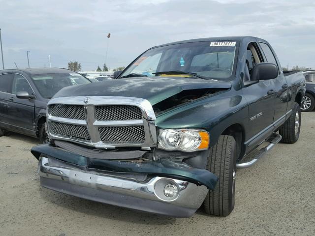 1D7HA18N12S575176 - 2002 DODGE RAM 1500 GREEN photo 2