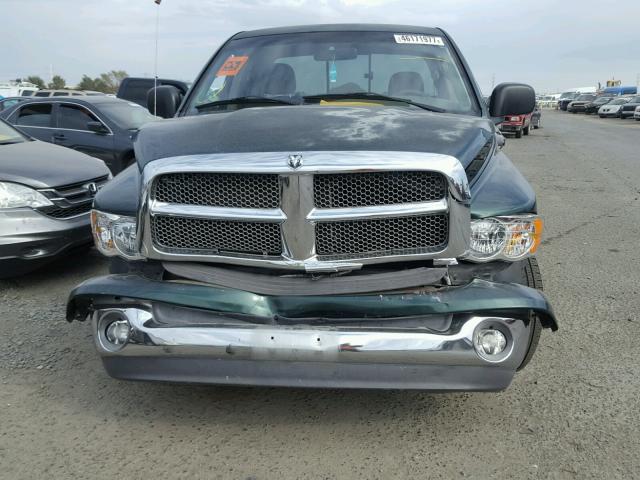 1D7HA18N12S575176 - 2002 DODGE RAM 1500 GREEN photo 9