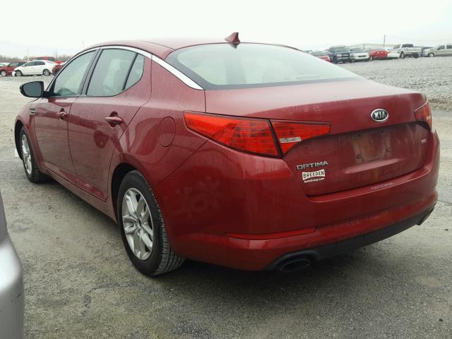 KNAGM4A73B5180597 - 2011 KIA OPTIMA LX RED photo 3