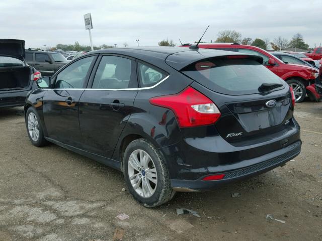 1FAHP3M21CL405000 - 2012 FORD FOCUS SEL BLACK photo 3