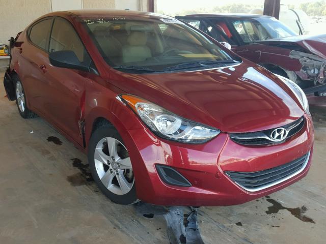 5NPDH4AE2DH300353 - 2013 HYUNDAI ELANTRA GL RED photo 1