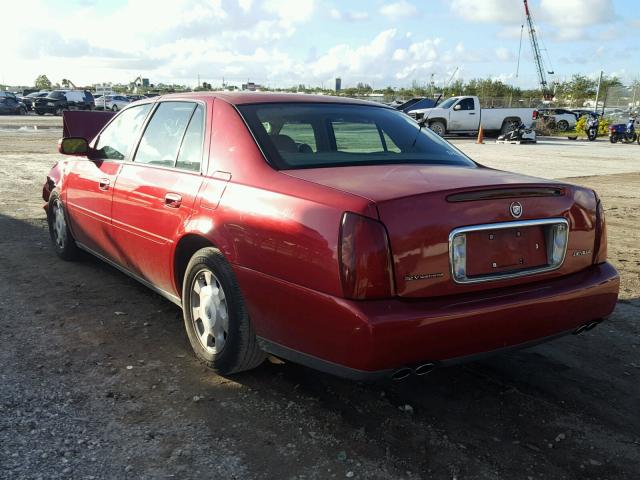 1G6KD54Y52U285254 - 2002 CADILLAC DEVILLE RED photo 3