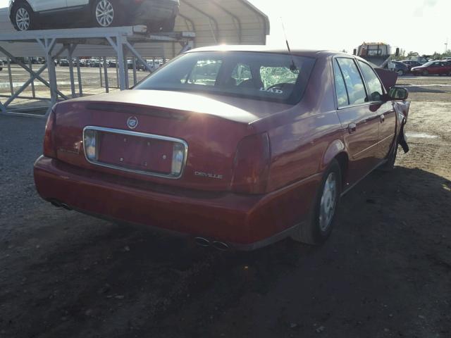 1G6KD54Y52U285254 - 2002 CADILLAC DEVILLE RED photo 4