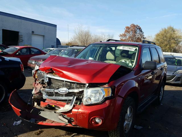 1FMCU93168KA80961 - 2008 FORD ESCAPE XLT MAROON photo 2