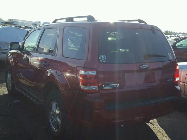 1FMCU93168KA80961 - 2008 FORD ESCAPE XLT MAROON photo 3