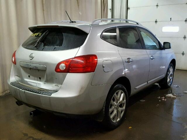 JN8AS5MT6BW567401 - 2011 NISSAN ROGUE S SILVER photo 4