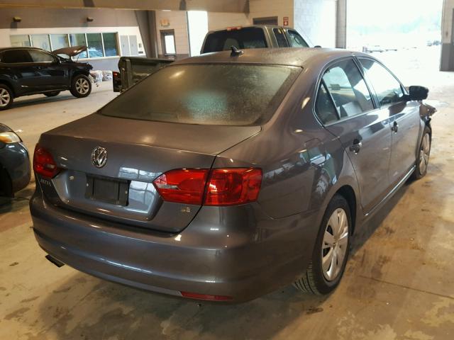 3VWD17AJ2EM254521 - 2014 VOLKSWAGEN JETTA SE GRAY photo 4