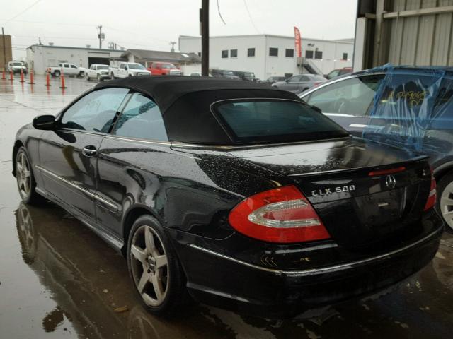 WDBTK75G25T051090 - 2005 MERCEDES-BENZ CLK 500 BLACK photo 3