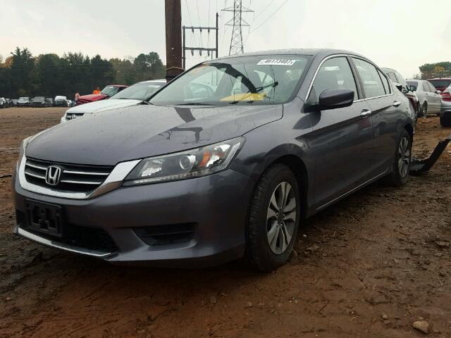 1HGCR2F39EA052827 - 2014 HONDA ACCORD LX GRAY photo 2