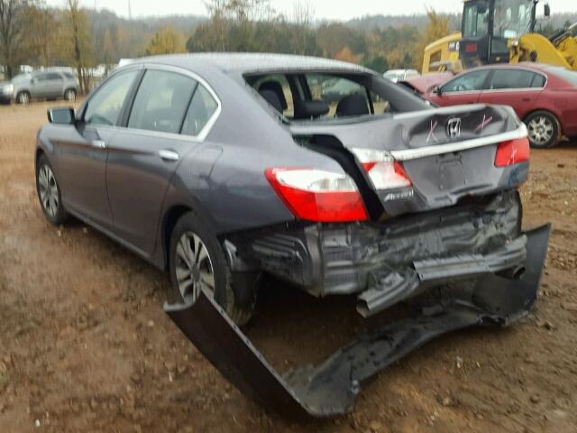 1HGCR2F39EA052827 - 2014 HONDA ACCORD LX GRAY photo 3