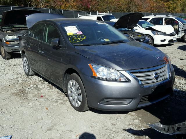 3N1AB7AP1FL644821 - 2015 NISSAN SENTRA S GRAY photo 1