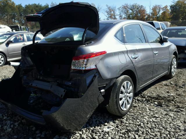 3N1AB7AP1FL644821 - 2015 NISSAN SENTRA S GRAY photo 4